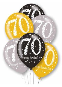 6 ballons glamour du 70e anniversaire