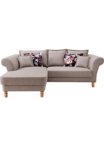 Home Affaire, Home Affaire Ecksofa &raquo;Tassilo Mega Polsterecke mit Kaltschaum im Sitz, bequem, L-Form&laquo;, taupe, 100% Polyester, B/H/T: 262 cm x 95 cm x 