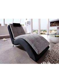 Relaxliege »Vengo 2, moderne Solitär Relaxpolsterliege, bequem und elegant«, mit Kopfkissen, Mattenoptik auf Korpus , schwarz , Home Affaire