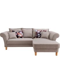 Home Affaire, Home Affaire Ecksofa &raquo;Tassilo Mega Polsterecke mit Kaltschaum im Sitz, bequem, L-Form&laquo;, taupe, 100% Polyester, B/H/T: 262 cm x 95 cm x 
