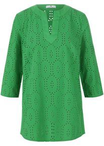 Peter Hahn - Long-Bluse mit 3/4-Arm, gr&uuml;n, Gr. 40, Baumwolle