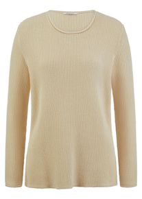 Peter Hahn - Rundhals-Pullover, weiss, Gr. 44, Baumwolle