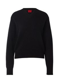 HUGO, Femmes Pull-over 'Solanu', noir / blanc