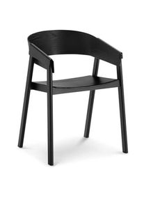 muuto Chaise avec accoudoirs Cover Noir