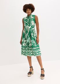 Blusenkleid aus fließender Viskose in weiss, Grösse 48, bonprix