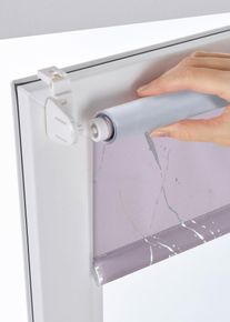 Sichtschutzrollo mit Glanzdruck in grau, 150x120 cm, bonprix