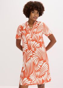 Tunika-Kleid aus flie&szlig;ender Viskose in braun, Gr&ouml;sse 54, bonprix