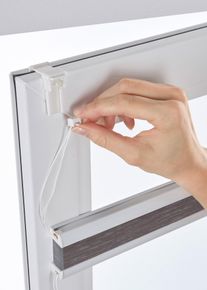 Verdunkelungsplissee mit Rankendruck in grau, 130x110 cm, bonprix