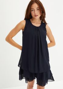 Chiffon-Kleid in blau, Gr&ouml;sse 34, bonprix