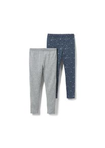 Tchibo - 2 Leggings scintillants pour enfant - Filles - taille: 86/92 - gris/bleu