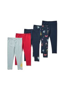 Tchibo - 5 leggings pour enfant - Unisex - taille: 86/92 - multiple/rouge/imprimé