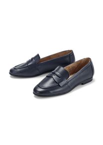 Tchibo - Loafers en cuir - taille: 42 - bleu