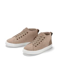 Tchibo - Sneakers doubl&eacute;es en cuir velours - taille: 38 - blanc/beige