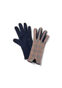 Tchibo - Gants sweat - taille: 8 - beige/bleu/&agrave; carreaux