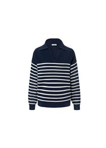 Tchibo - Pull en maille avec col - taille: L - blanc/bleu/à rayures