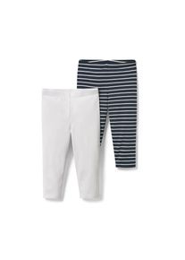 Tchibo - 2 leggins 3/4 pour enfant - taille: 158/164 - blanc/bleu