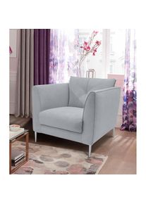 Sessel »Lille, Loungesessel, Komfortsitzhöhe 46cm, Breite 85cm, elegant« , grau , Trendmanufaktur