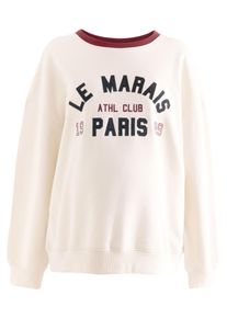 next Umstand Sweatshirt Damen Gr&ouml;&szlig;e XS creme / bordeaux / schwarz