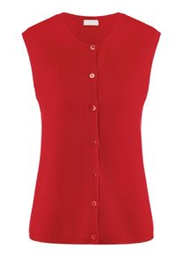 include - Strickweste mit Rundhals-Ausschnitt, rot, Gr. 38, Schurwolle