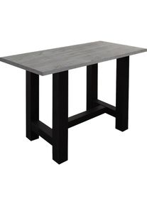 Mäusbacher MÄUSBACHER Bartisch, Gestell in U-Form (Breite 120, 140 oder 160 cm) schwarz schwarzstahl/betonfarben + schwarzstahl