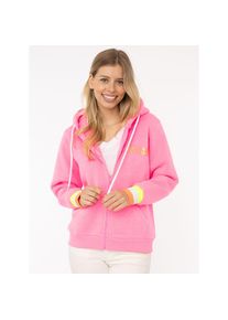 Zwillingsherz , Sweatjacke »"Moin ZH"«, Langarm, Kapuze, Reissverschluss, modisch, Schriftzug, Taschen , pink , Damen-Kapuzenjacke von Zwillingsherz