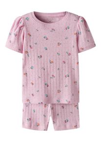 name it, Filles Set 'NMFHAMANDA', turquoise / bleu-gris / orange clair / rose ancienne