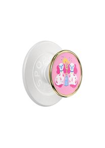 POPSOCKETS , Handy-Halterung »Enamel Staffordshire Furries MagSafe«, Universalhalterung , weiss , Universalhalterung: Ja