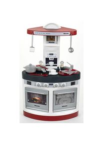 klein Spielk&uuml;che &raquo;Miele K&uuml;che Triangel&laquo;, Made in Germany wei&szlig; wei&szlig;/braun/schwarz/silberfarben