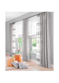 Raffrollo »Camposa« mit Klettband Transparent, Voile, Polyester , grau , my home , Obermaterial: 100% Polyester