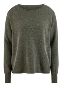 include - Pullover mit U-Boot-Ausschnitt, grün, Gr. 40, Schurwolle