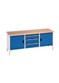 Bott Table de travail avec tiroirs et placard, 2m x 750mm x 840mm, 800kg - 41002055.11V