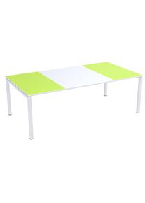 Konferenztisch easyDesk , HxBxT 750 x 2200 x 1140 mm, weiß/grün easyDesk