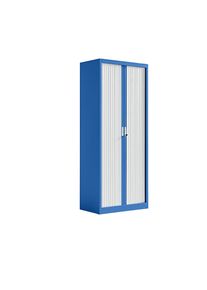 Armoire à rideaux, l x p 800 x 450 mm, hauteur 1950 mm, bleu gentiane eurokraft pro