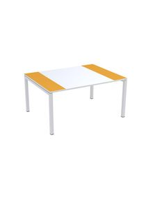 Konferenztisch easyDesk , HxBxT 750 x 1500 x 1160 mm, weiß/orange easyDesk