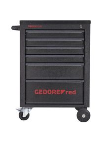 Werkstattwagen MECHANIC, befüllt, 6 Schubladen, 129 Teile, schwarz, HxBxT 910 x 628 x 418 mm Gedore