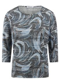 Peter Hahn - Rundhals-Shirt mit 3/4-Arm, blau, Gr. 40, Kunstfaser