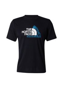 The North Face Sportshirt 'Moutain Foundation' Herren, himmelblau / schwarz / weiß, Größe L