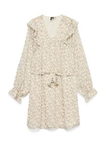 V&eacute;ro Moda VERO MODA, Femmes Robe 'VMPETRA', cr&egrave;me / mastic / brun fonc&eacute; / gris