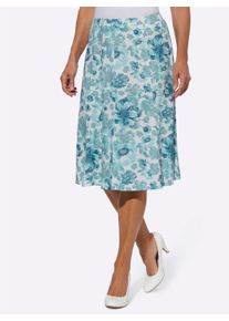 WITT Damen Jerseyrock in Bahnen-Form, ecru-jade-bedruckt, Größe 44, 95% Polyester, 5% Elasthan