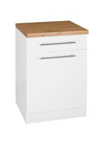Wiho-Küchen WIHO KÜCHEN Unterschrank »Unna«, 60 cm breit weiß weiß/kastelleichefarben