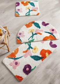 Tapis de bain tufté à motif floral multicolore en multicolore1 (Contour WC 45/50 cm), bonprix