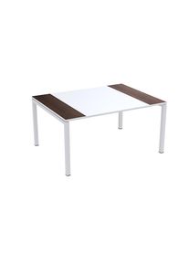 Konferenztisch easyDesk , HxBxT 750 x 1500 x 1160 mm, weiß/Wenge-Dekor easyDesk