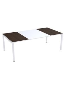 Konferenztisch easyDesk , HxBxT 750 x 2200 x 1140 mm, weiß/Wenge-Dekor easyDesk