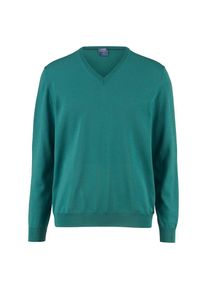 OLYMP, Herren, OLYMP V-Ausschnitt-Pullover &raquo;OLYMP Strick Casual&laquo; klassischer Strickpullover, graugr&uuml;n, M, Pullover von OLYMP