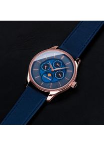 Holzkern Holzuhr Moonshiver (Perlmutt/Rosé), Herren, Naturholz