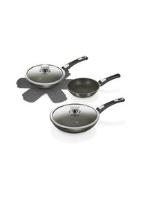 Pfannen-Set »Bonafit 20 cm/24 cm/28 cm«, Edelstahl, (3 tlg.) , schwarz , Genius