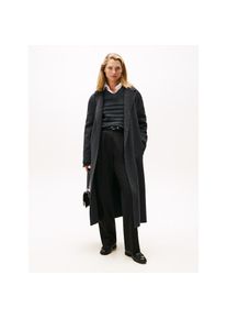 Tommy Hilfiger, Unisex, Wollmantel &raquo;DF WOOL REG BELTED MIDI COAT&laquo; mit Wolle, dunkelgrau heather, 36, Modischer Mantel von Tommy Hilfiger Womanswear