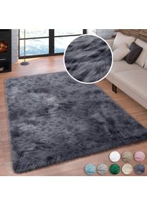my home Hochflor-Teppich »Valeria, Fellteppich, kuschelig, flauschig« rechteckig 60 mm Höhe Kunstfell, weiche Teppiche, Wohnzimmer, Schlafzimmer, Esszimmer...