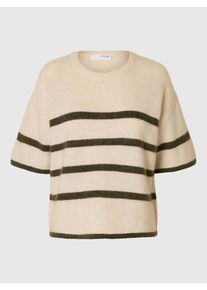 Selected, Femmes Pull-over, brun fonc&eacute; / taupe