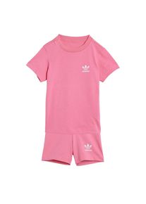 adidas originals, Garçons Set 'Cycling Shorts and Tee Set', rose clair / blanc